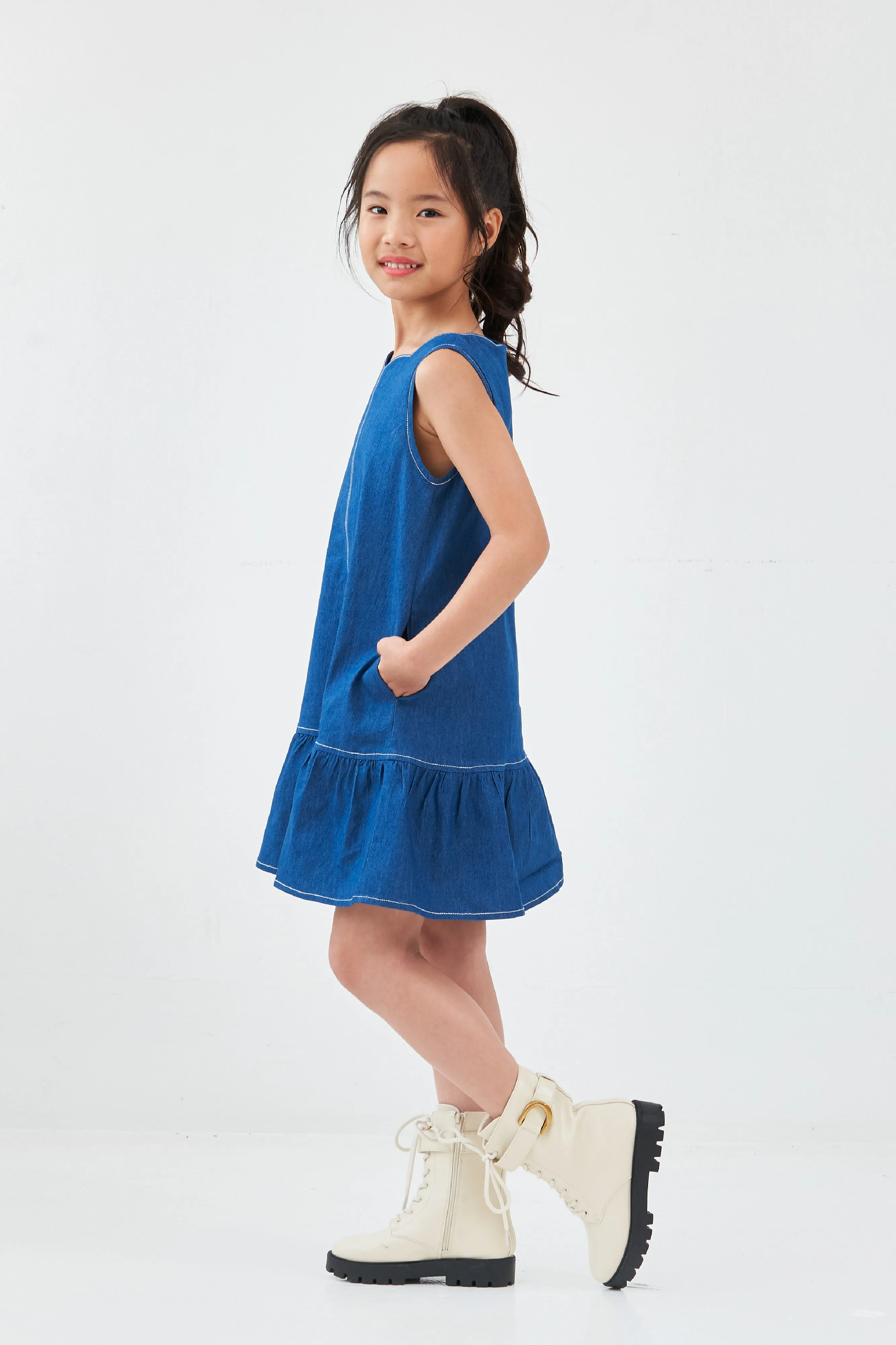 Moana Girl's Denim Dress