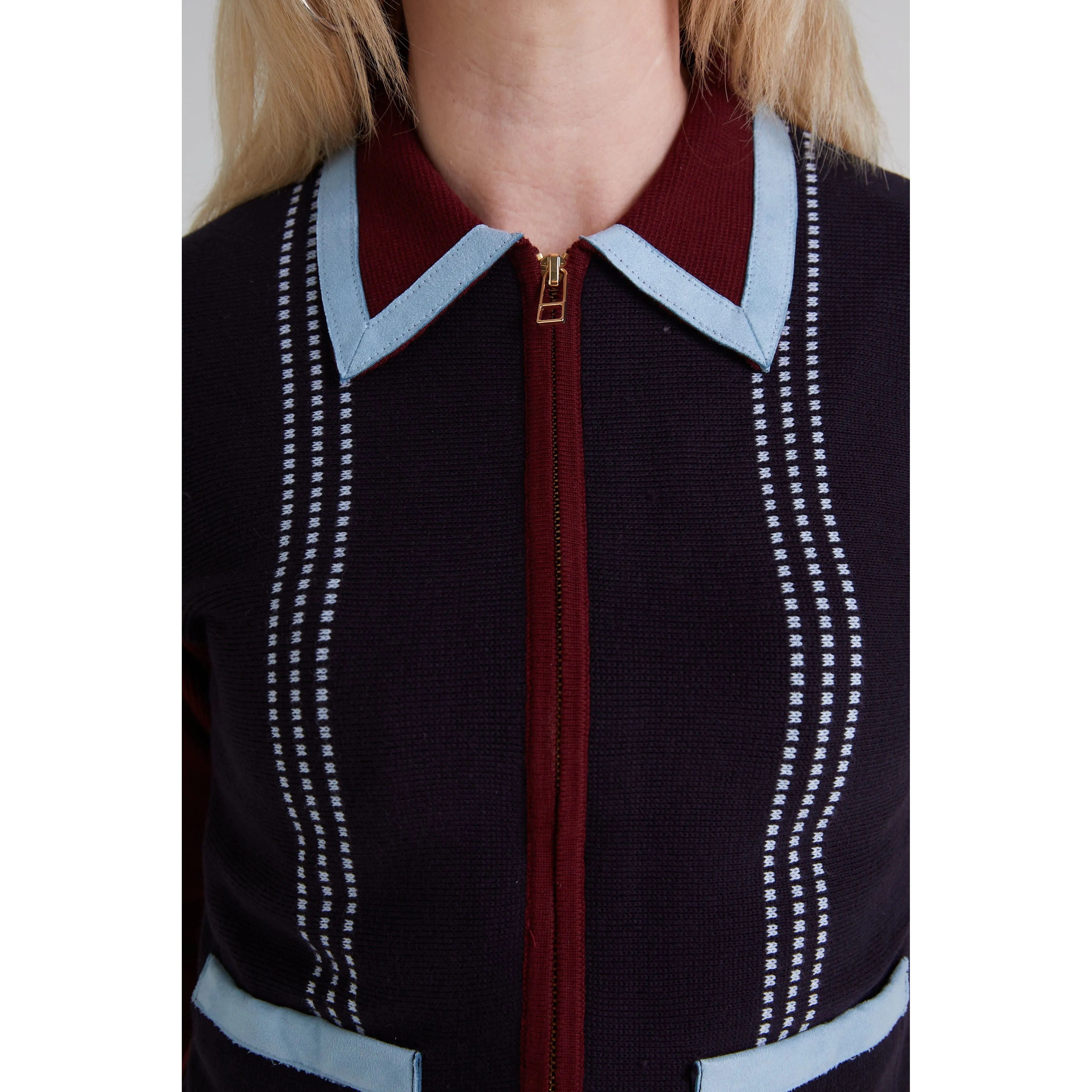 Mr Bridger - Women's Yardi Cardi Cabernet - Polo Knit