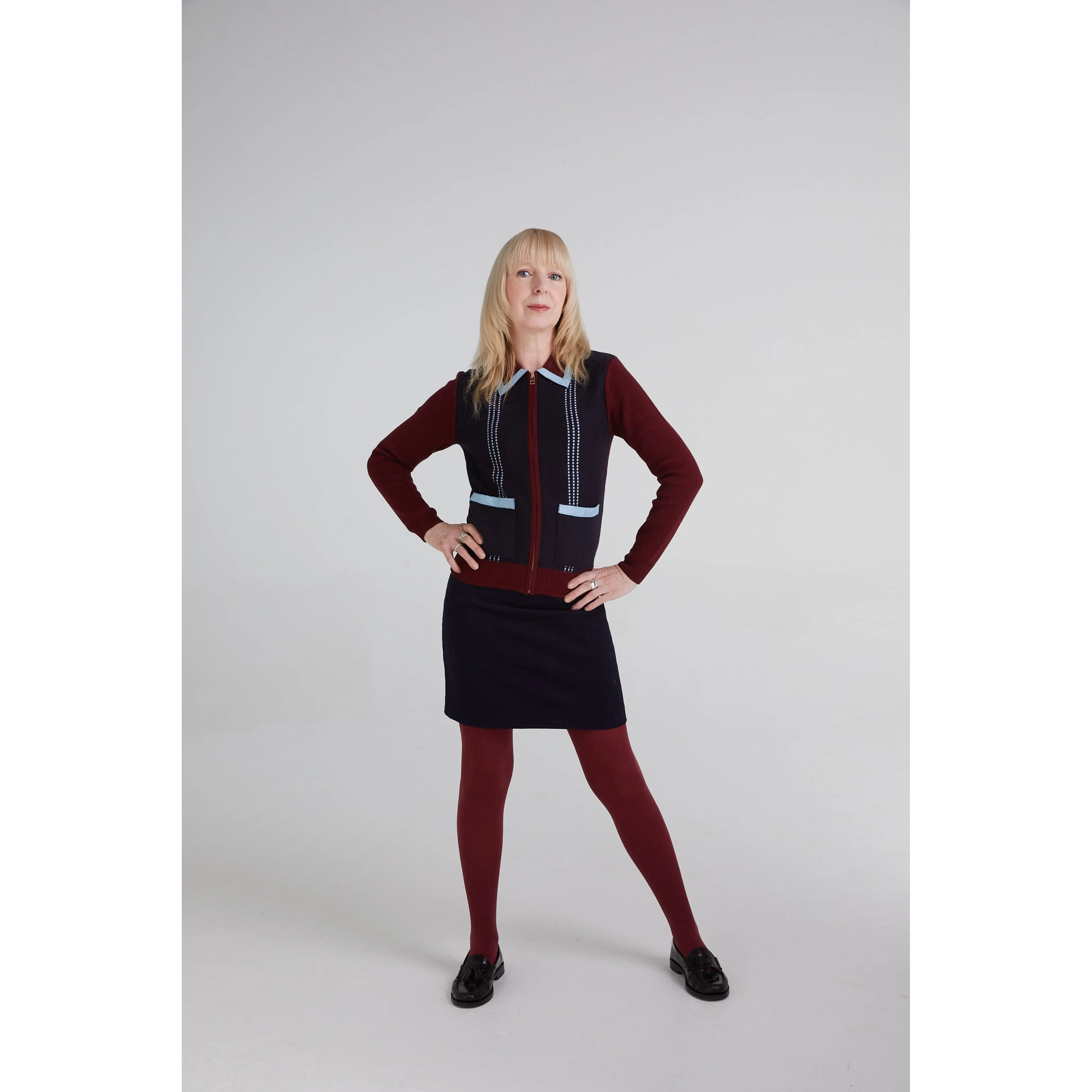 Mr Bridger - Women's Yardi Cardi Cabernet - Polo Knit