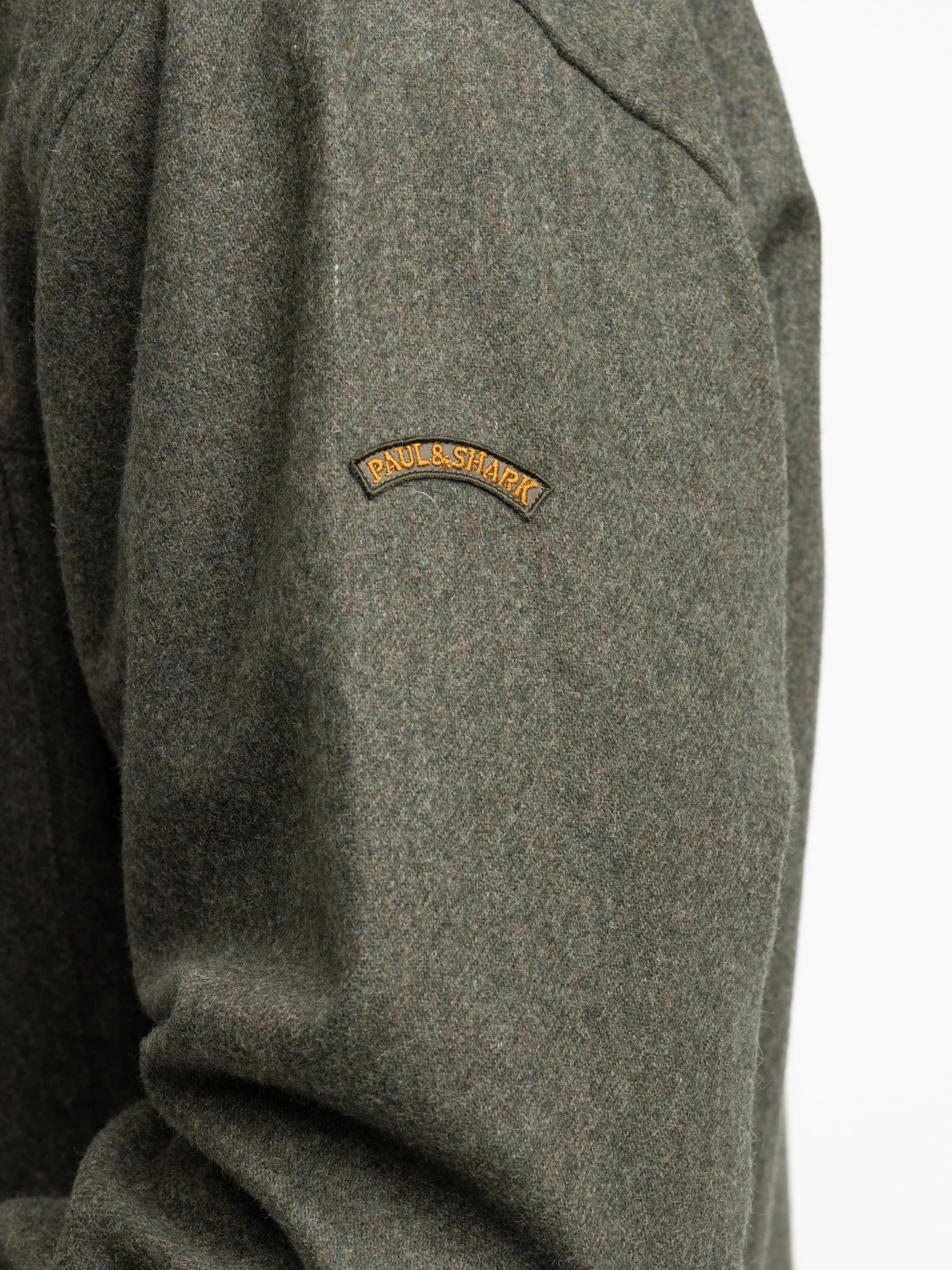 Musk Green Technical Wool Overshirt