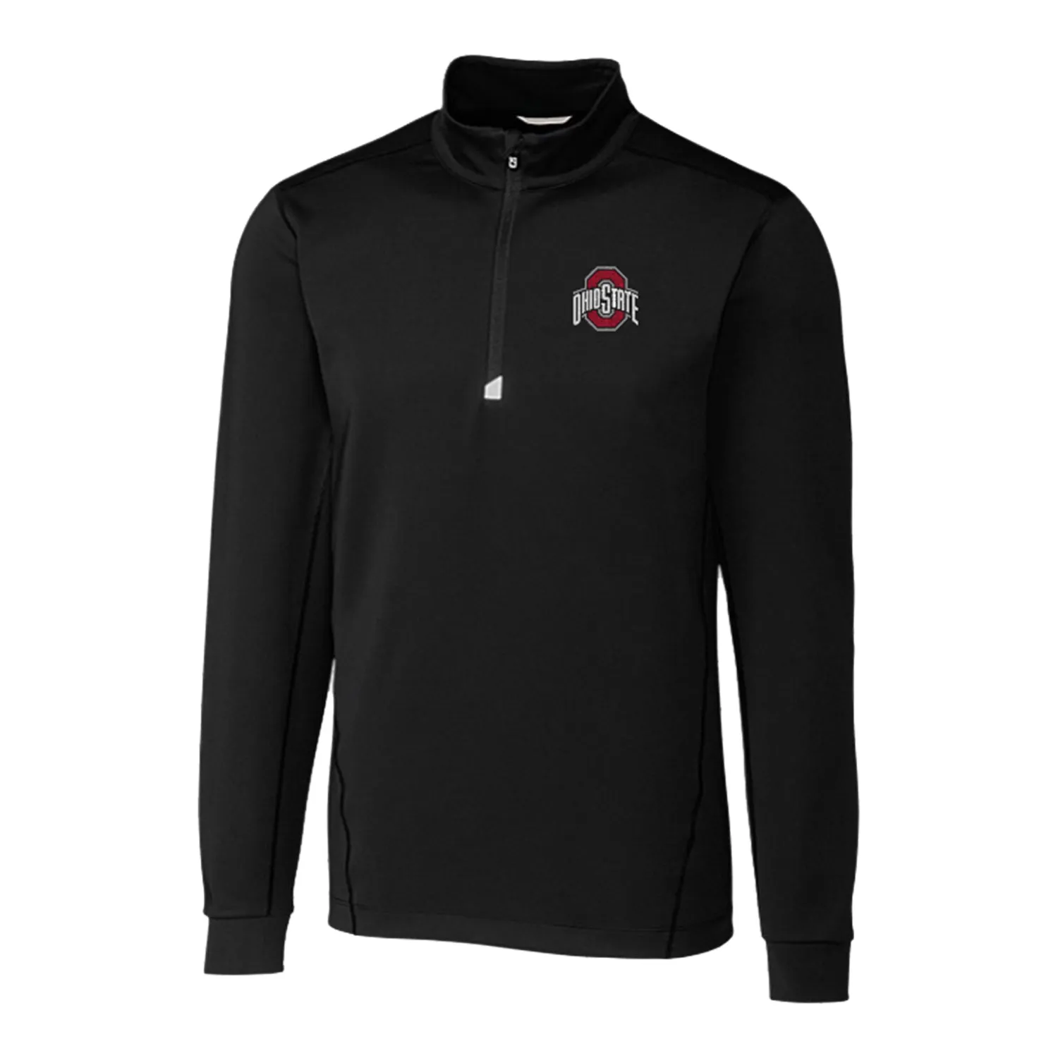 Ohio State Buckeyes Cutter & Buck Traverse Stretch Black 1/4 Zip Jacket