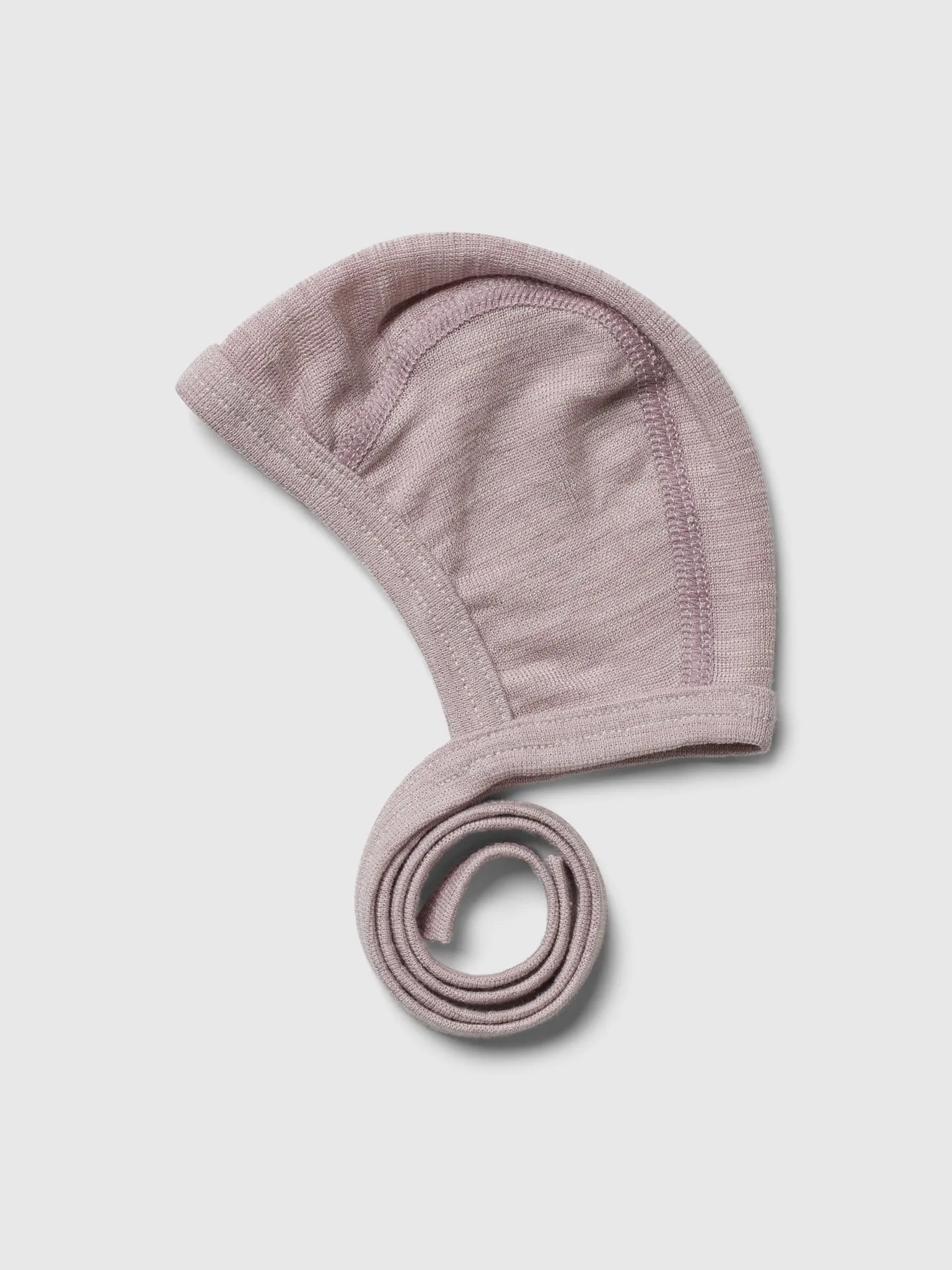 organic merino wool and silk bonnet in dusty rose - baby/toddler
