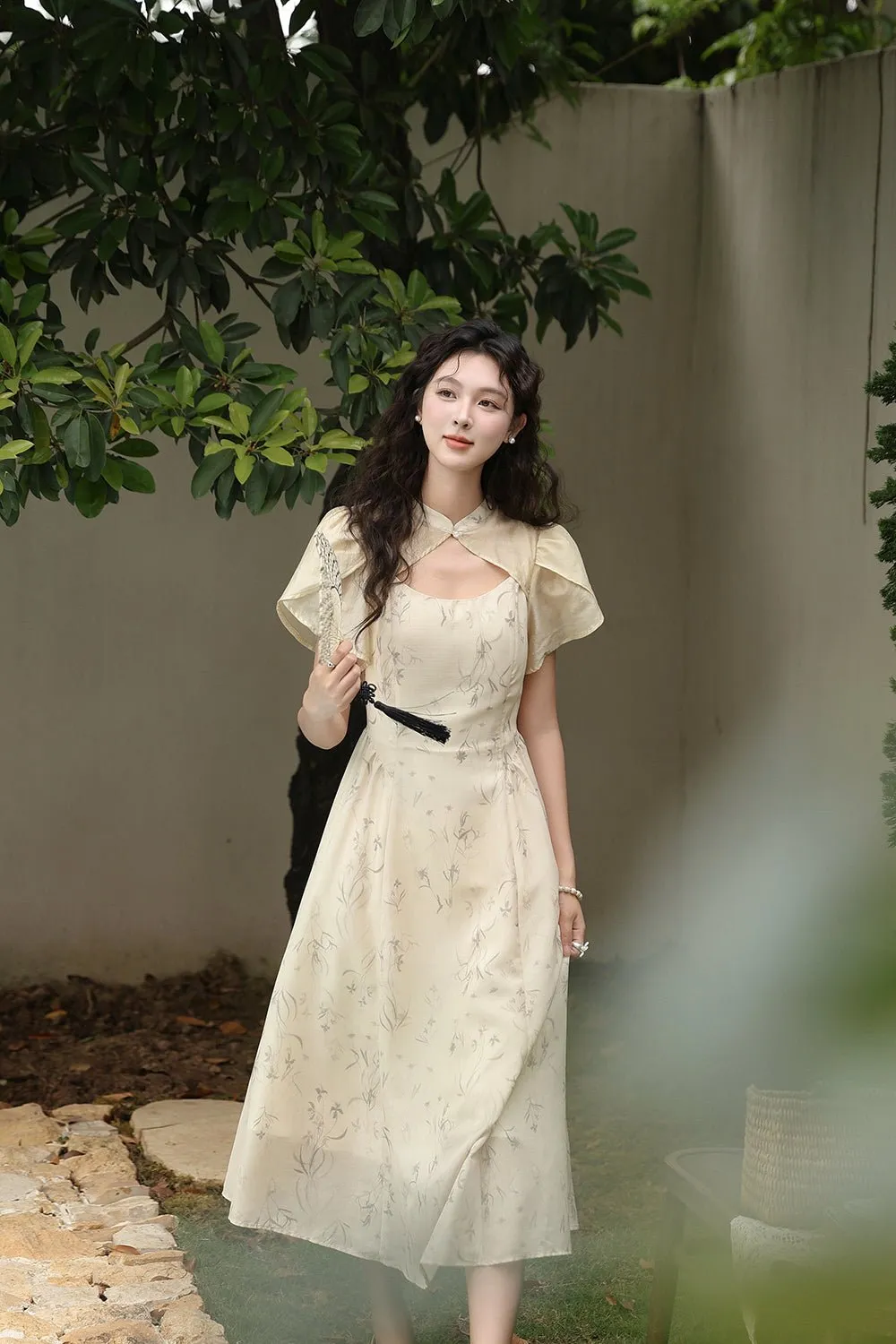 Printing Chiffon Maxi Dress for Women