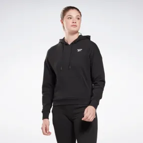 Reebok Apparel Women Reebok Identity Small Logo French Terry Hoodie BLACK