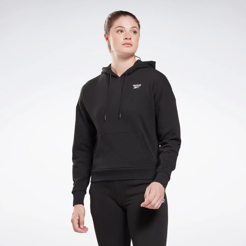 Reebok Apparel Women Reebok Identity Small Logo French Terry Hoodie BLACK