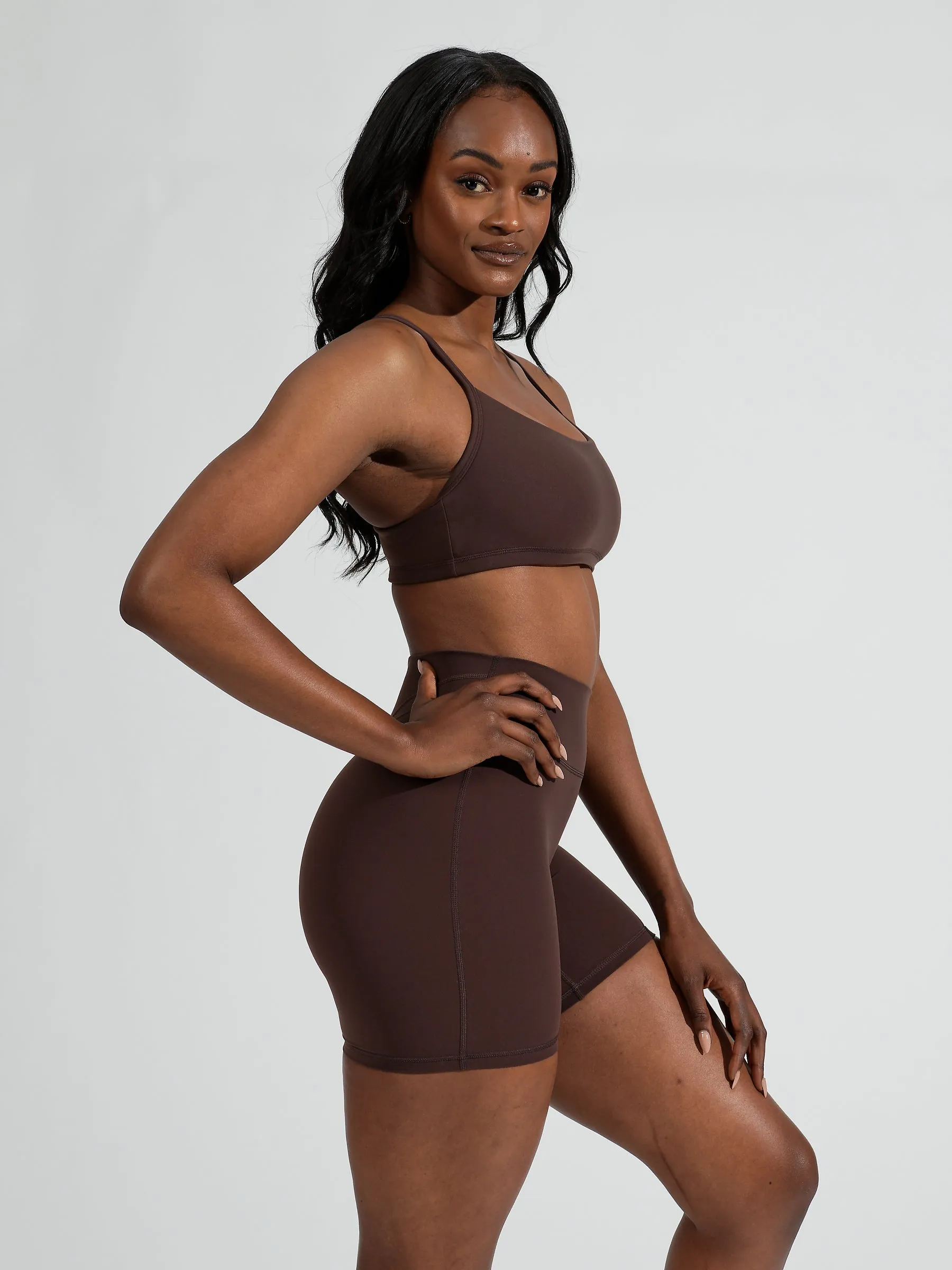 Reversible Sports Bra - Journey Dark Brown/Stardust