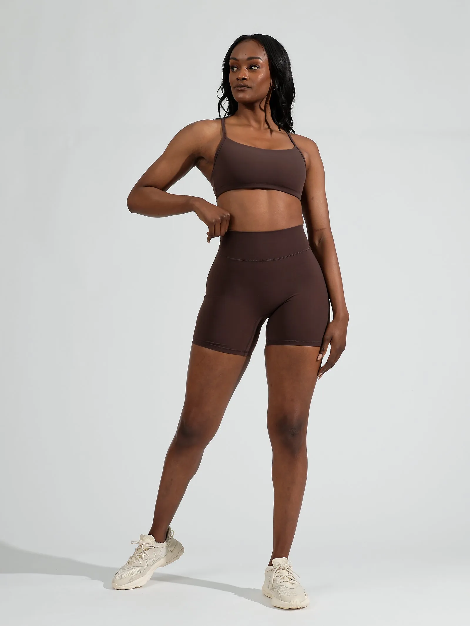 Reversible Sports Bra - Journey Dark Brown/Stardust