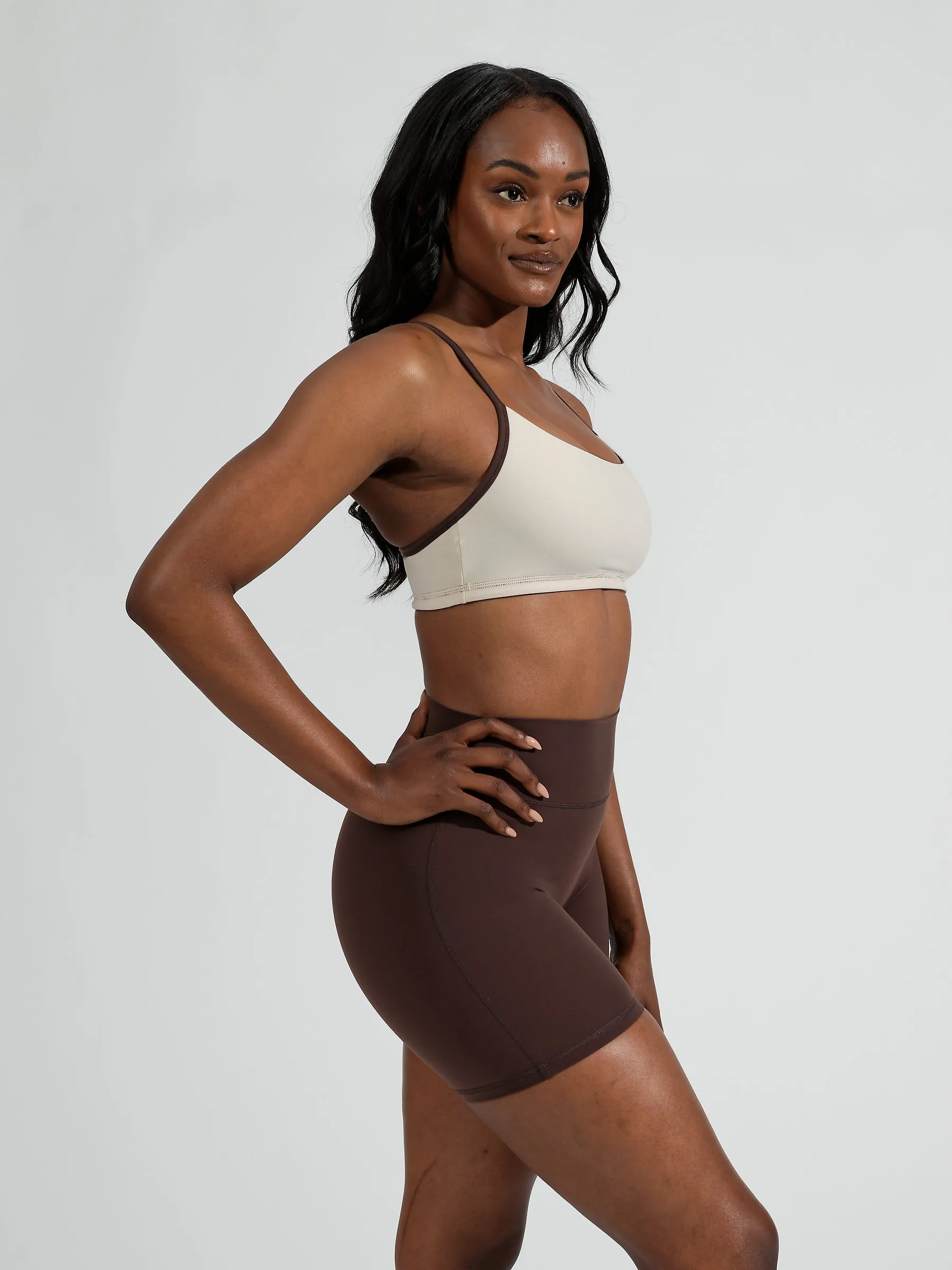 Reversible Sports Bra - Journey Dark Brown/Stardust