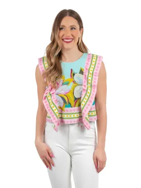 Ruby Ruffle Tank - Magnolia