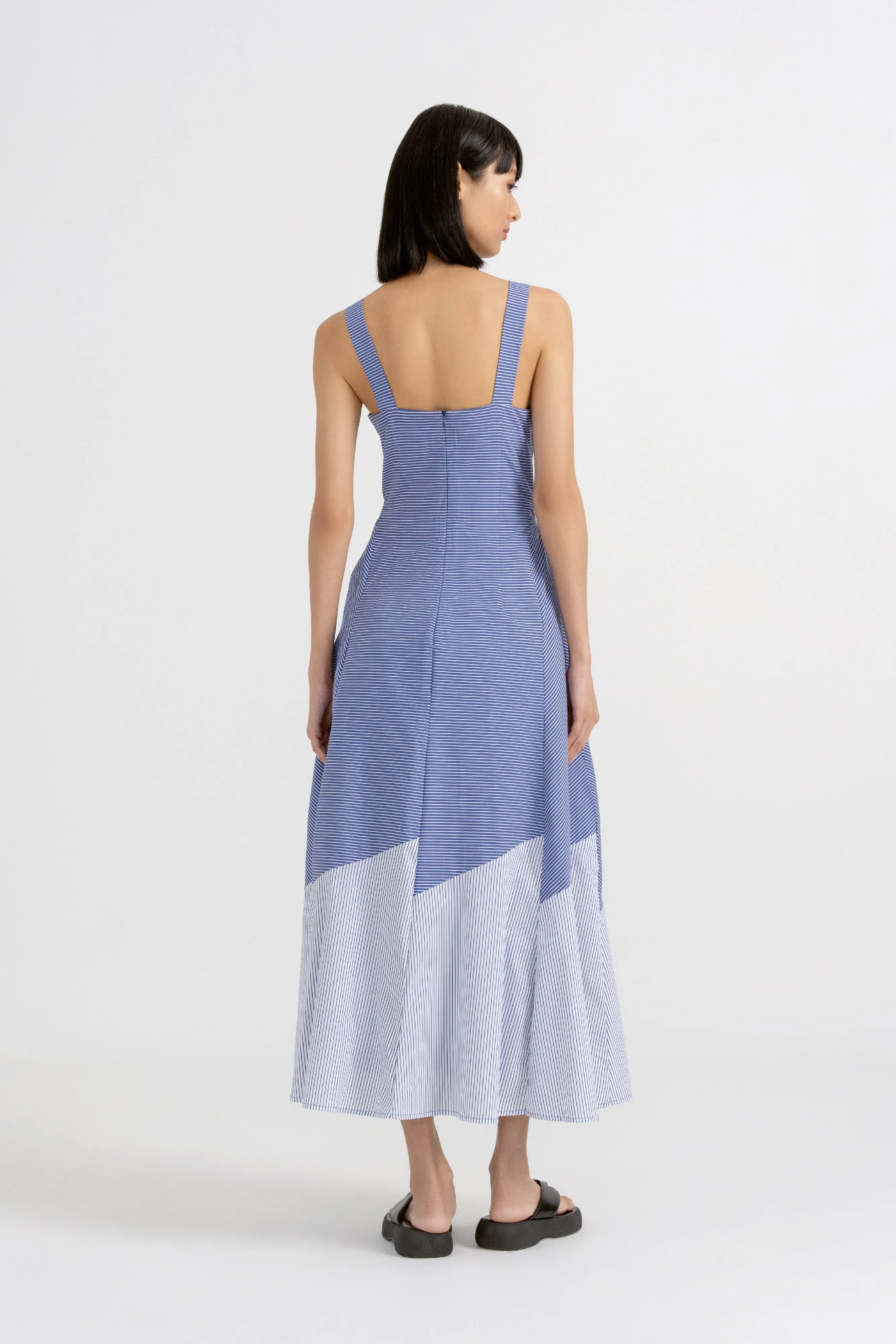 Saoirse Contrast Panel Stripe Dress