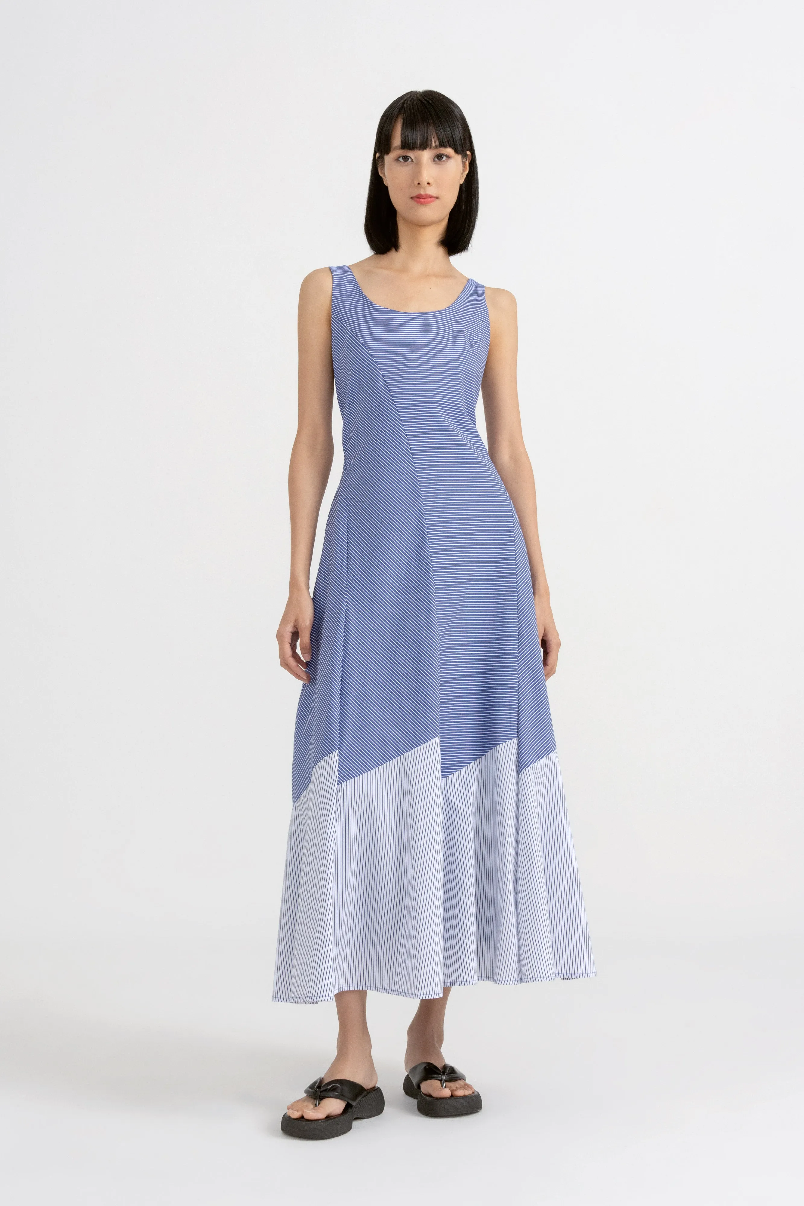 Saoirse Contrast Panel Stripe Dress