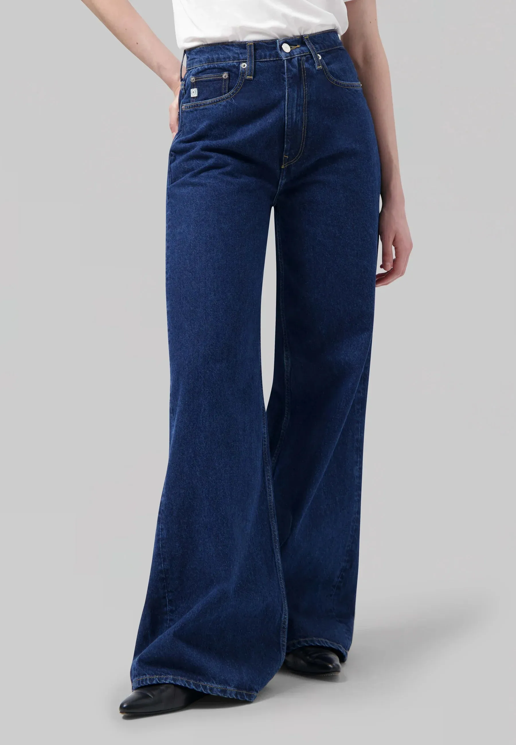 Sara High Loose - Stone Indigo
