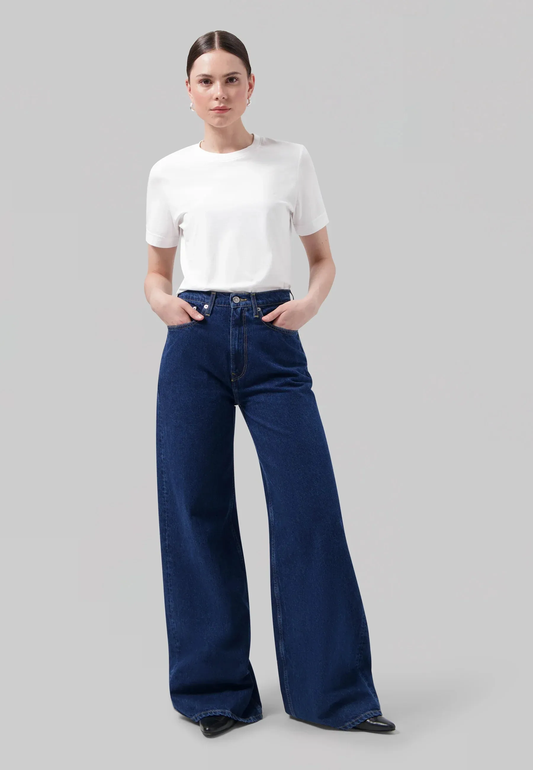 Sara High Loose - Stone Indigo