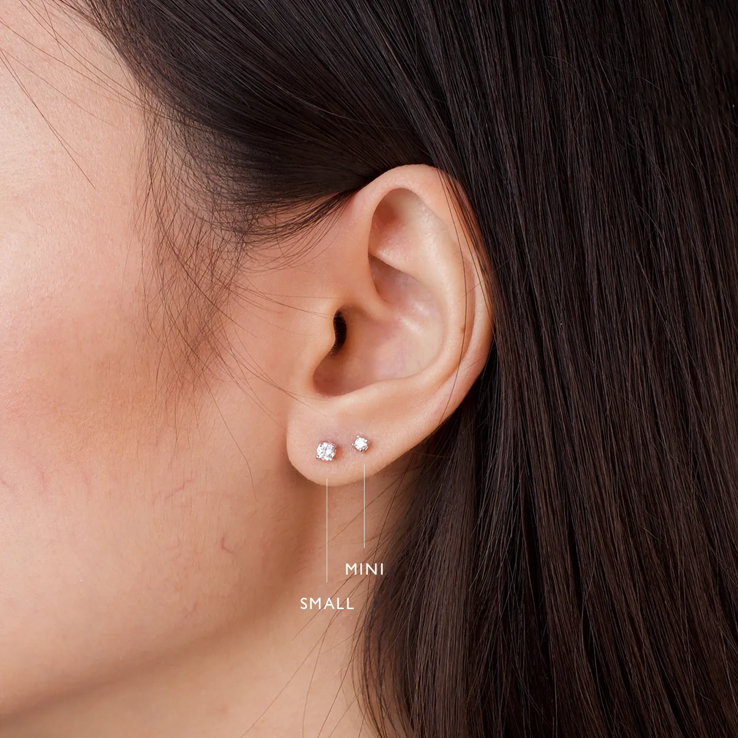 Silver Basic Cubic Studs