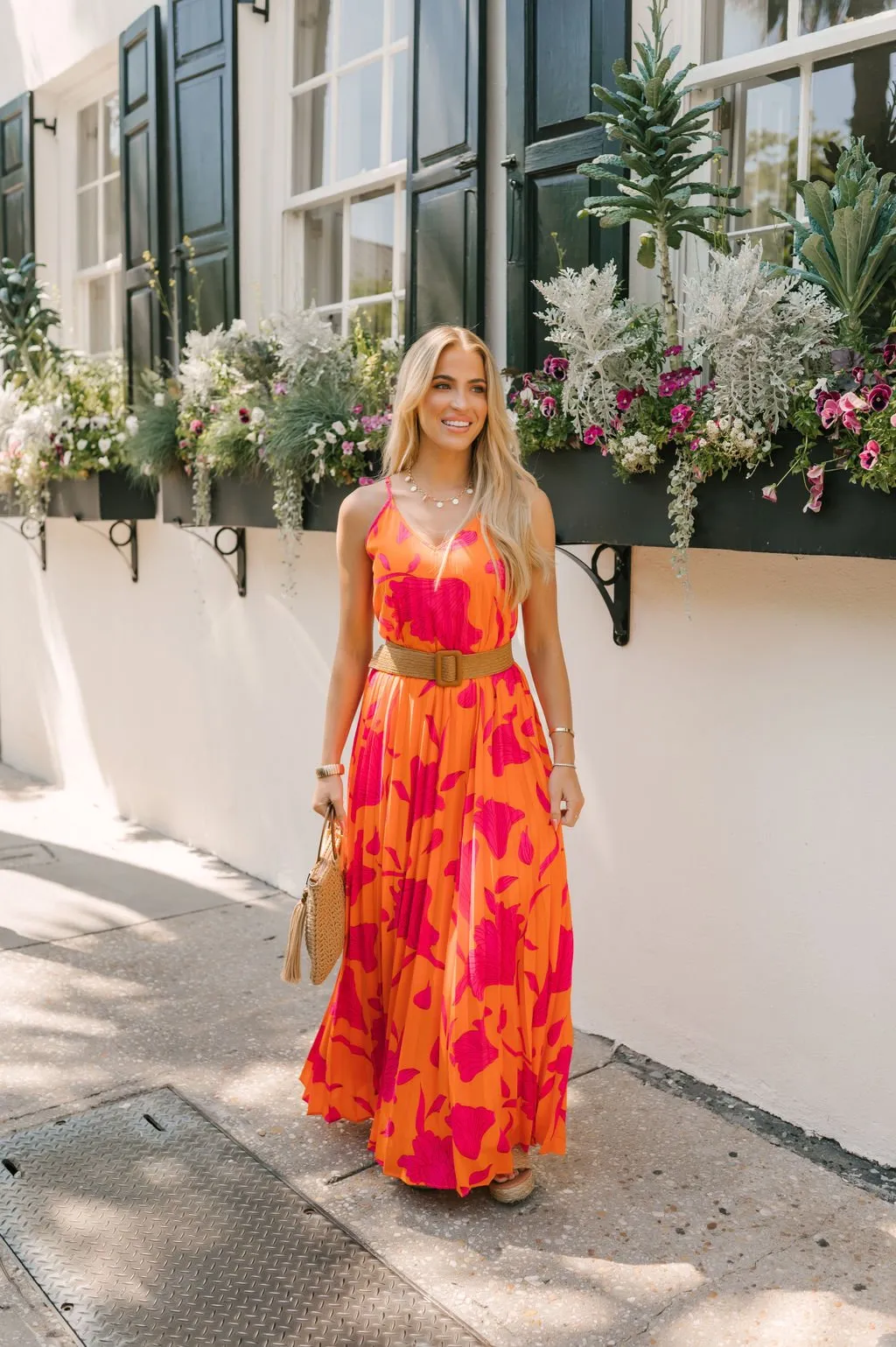 Sunset Stroll Orange Print Maxi Dress - FINAL SALE