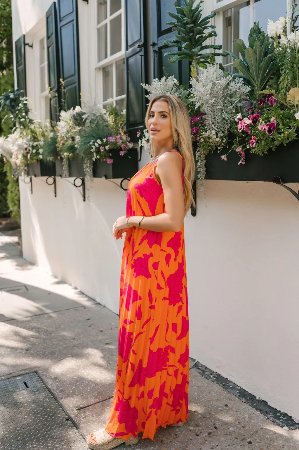 Sunset Stroll Orange Print Maxi Dress - FINAL SALE