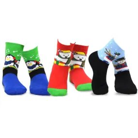 TeeHee Socks Kid's Christmas Cotton Short Crew Assorted 3-Pack (70913)