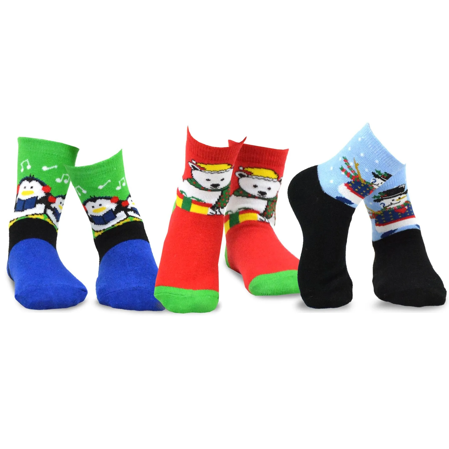 TeeHee Socks Kid's Christmas Cotton Short Crew Assorted 3-Pack (70913)