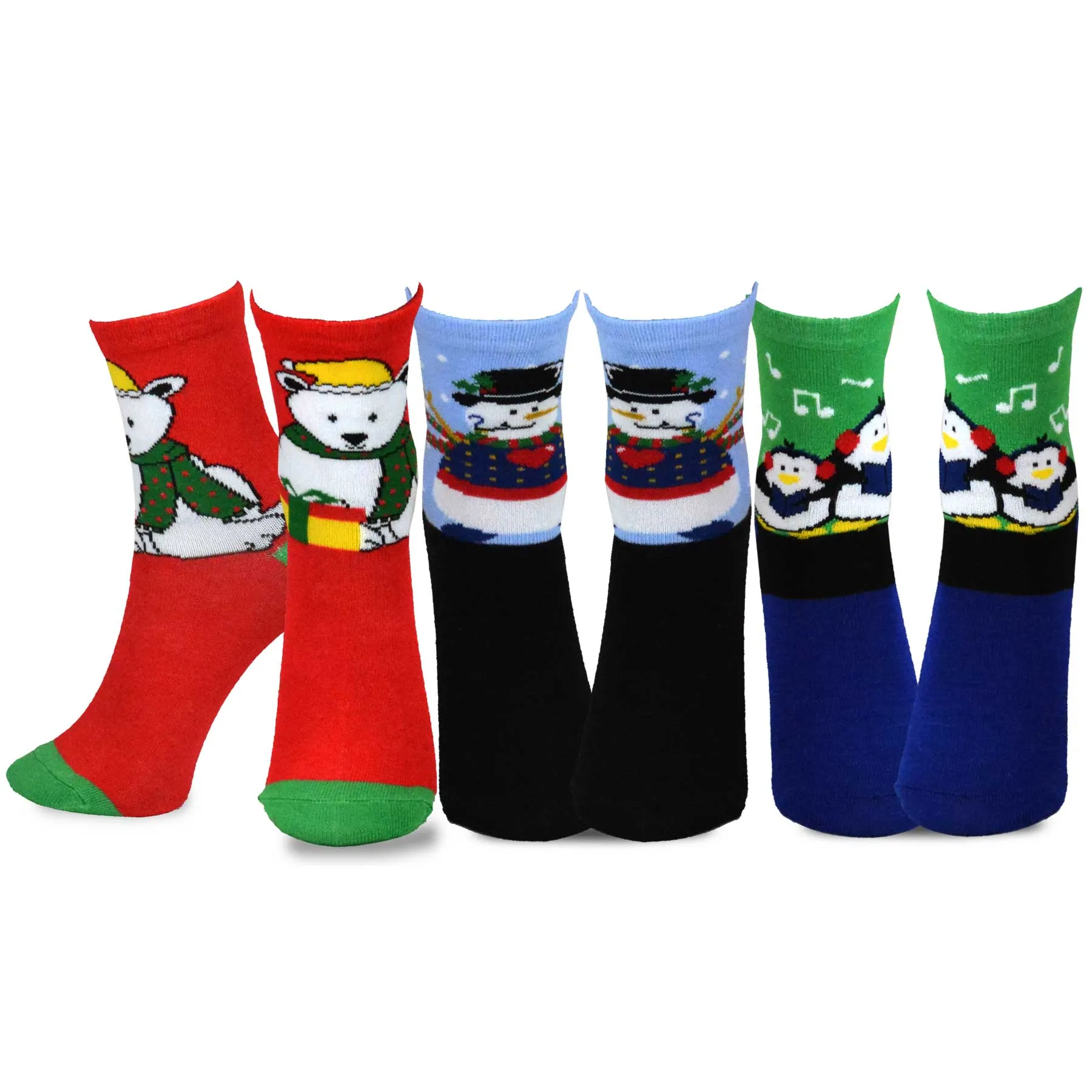 TeeHee Socks Kid's Christmas Cotton Short Crew Assorted 3-Pack (70913)