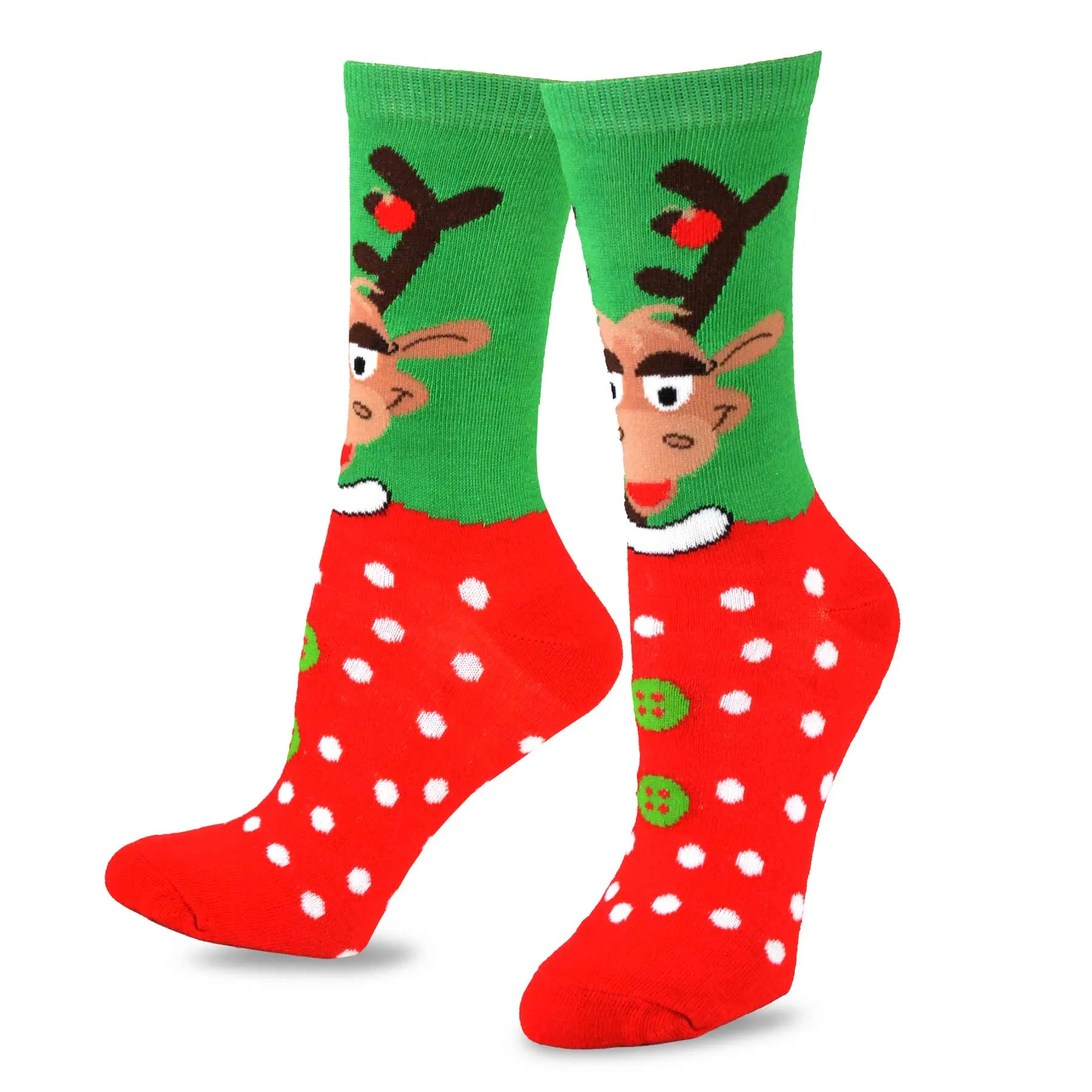 TeeHee Socks Women's Christmas Polyester Crew Assorted 3-Pack (10449)