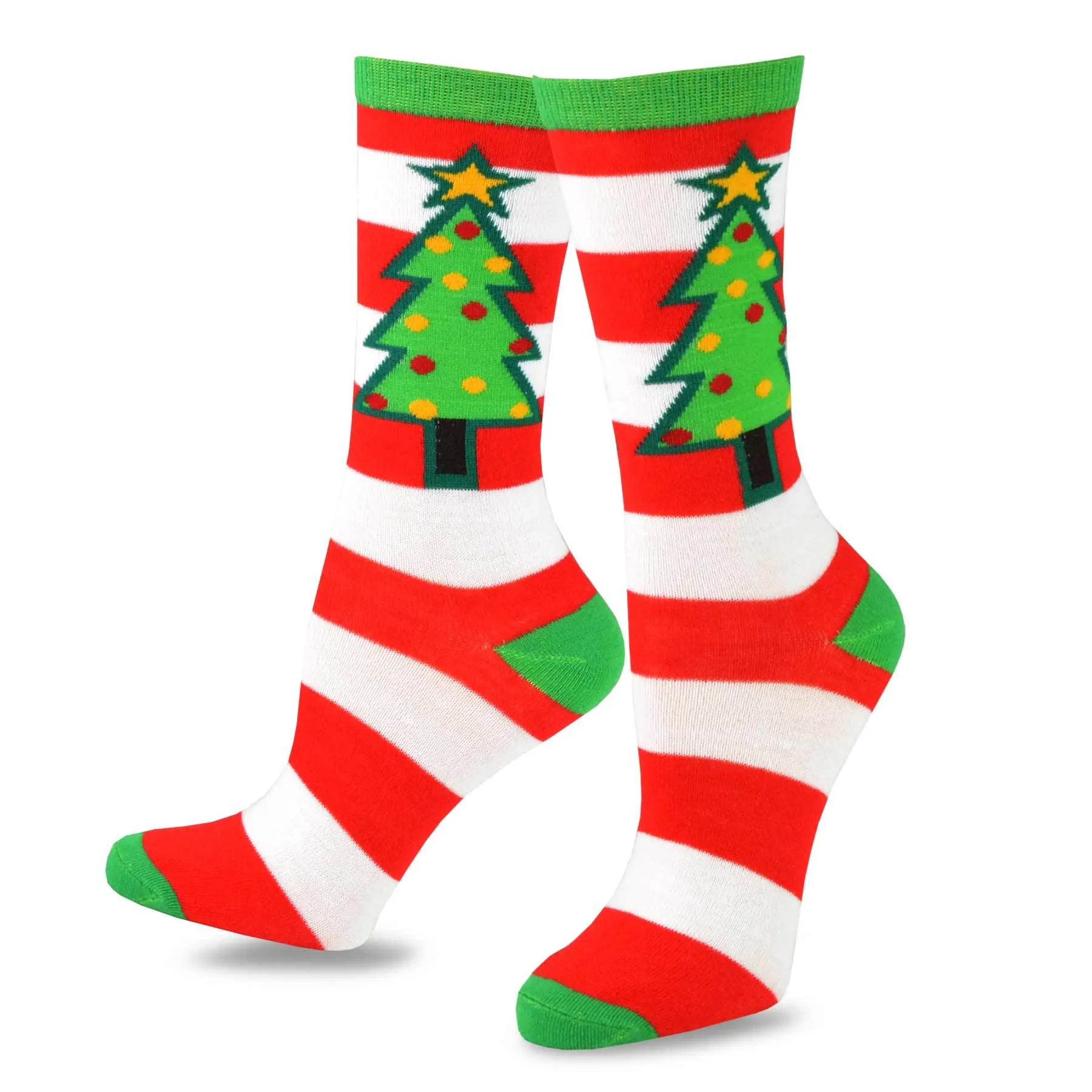TeeHee Socks Women's Christmas Polyester Crew Assorted 3-Pack (11310)