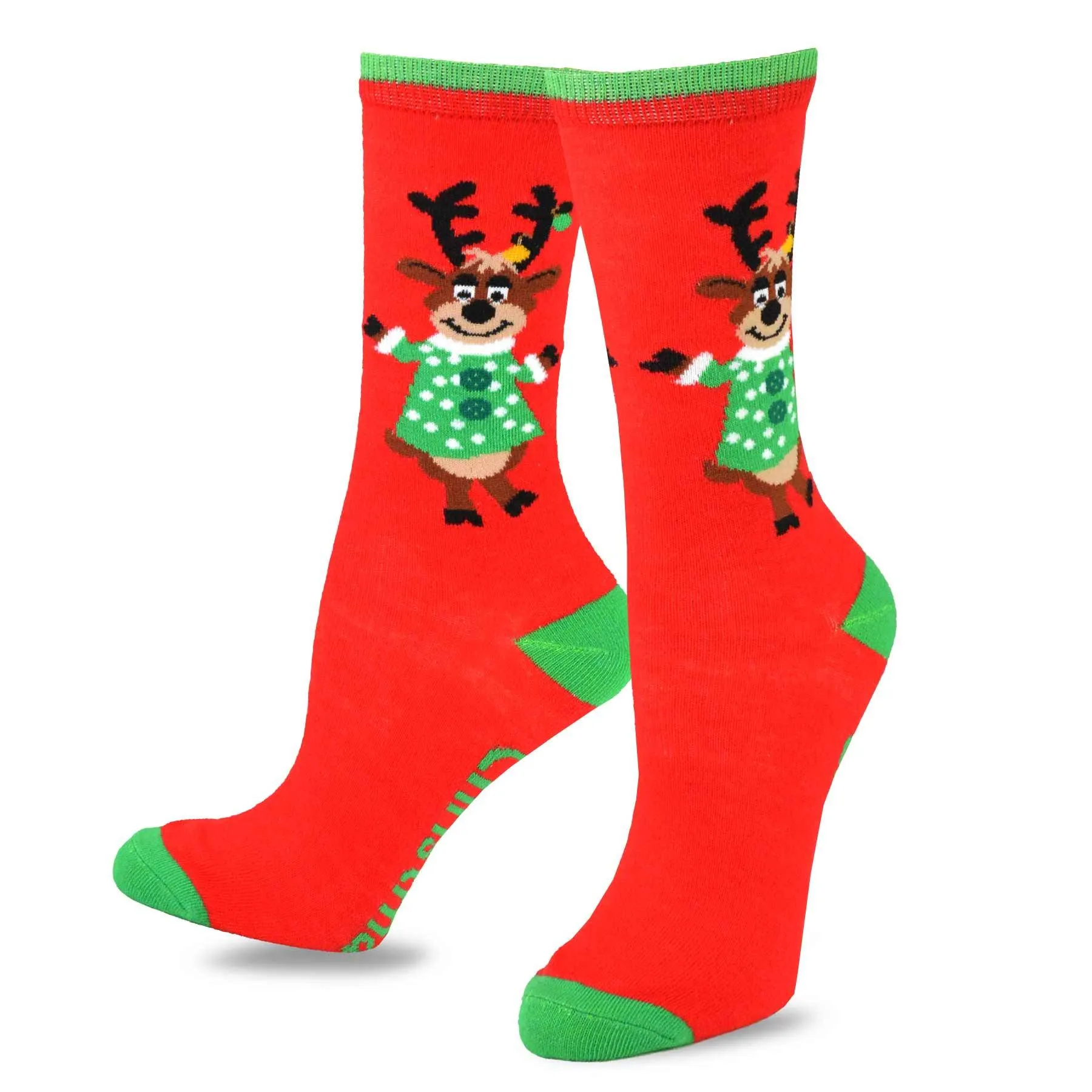 TeeHee Socks Women's Christmas Polyester Crew Assorted 3-Pack (11310)