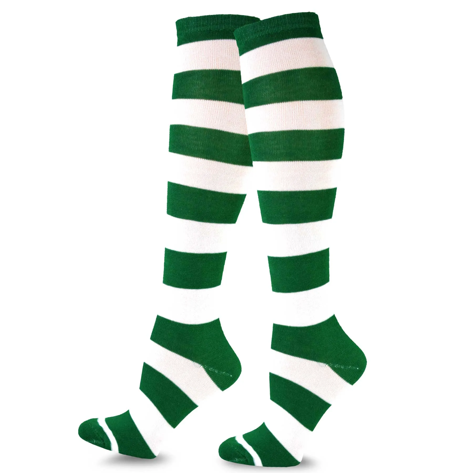 TeeHee Socks Women's Christmas Polyester Knee High Candy Cane 3-Pack (10351)
