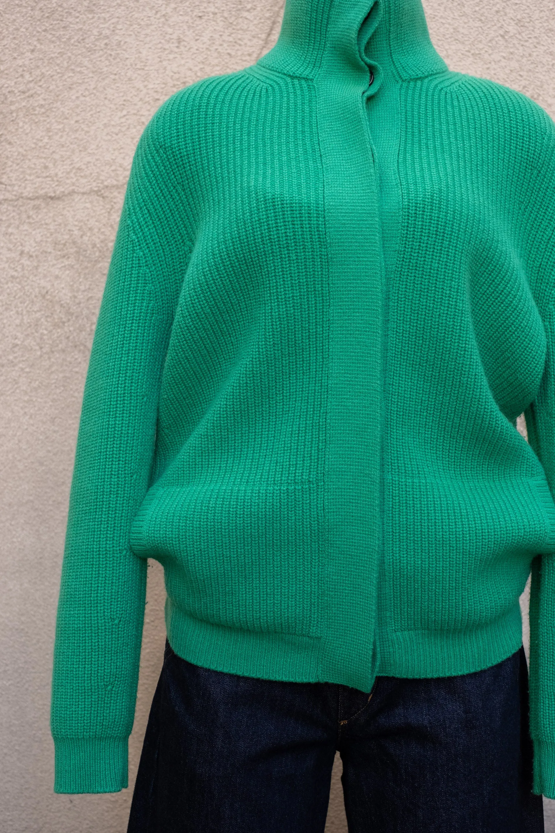 Tom Ford Ribbed Wool Cashmere Button Front