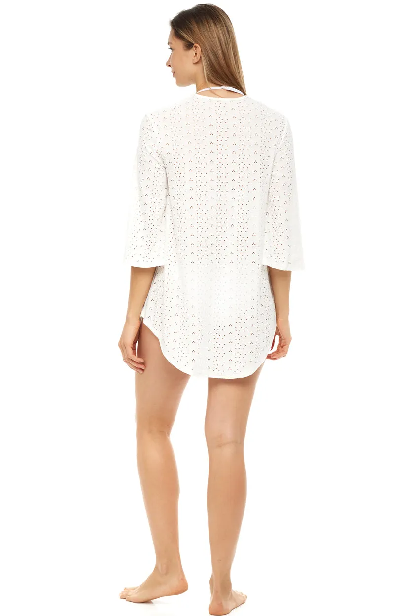 V-NECK BELL SLEEVE TUNIC - EYL