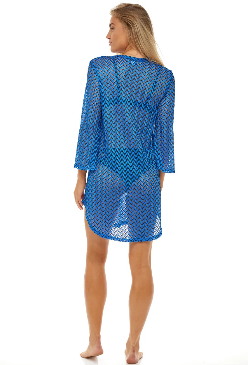 V-NECK BELL SLEEVE TUNIC - W2T
