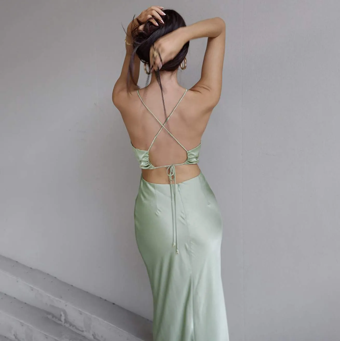 Veronique Green Party Dress