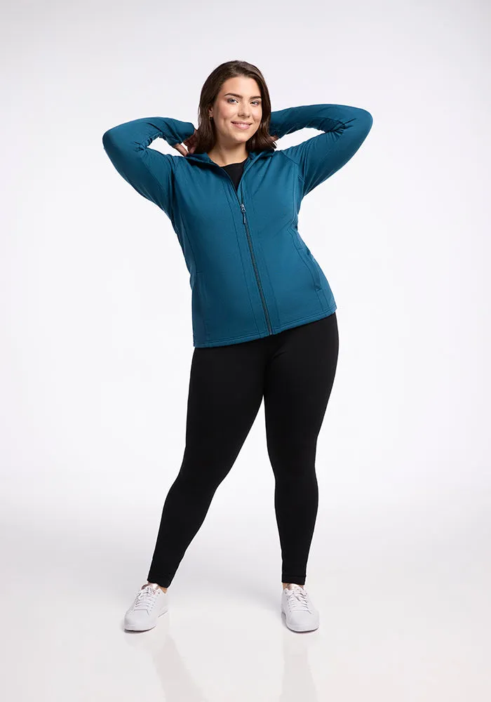 Zoey Zip Up Hoodie - Real Teal