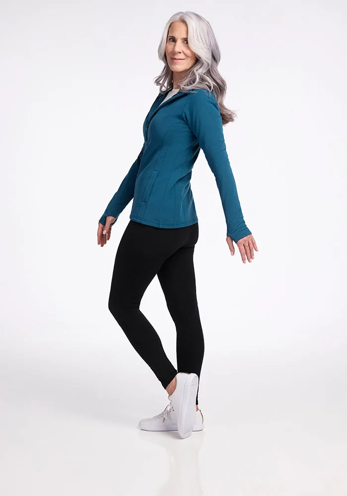 Zoey Zip Up Hoodie - Real Teal