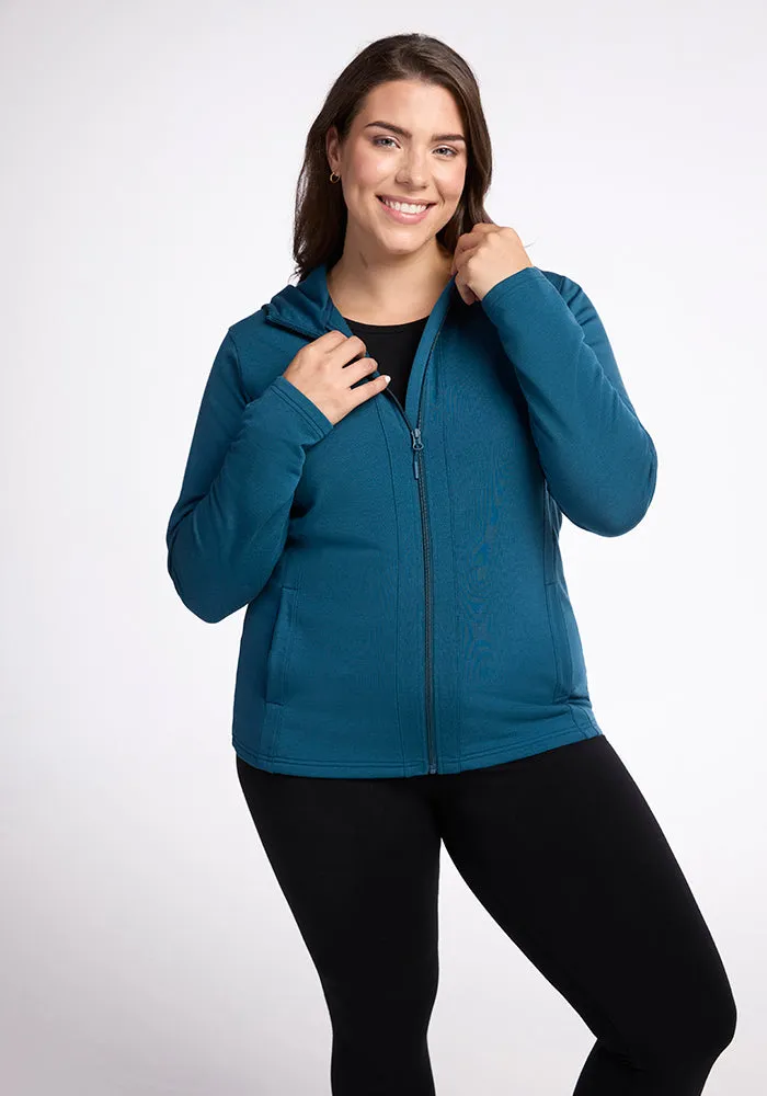 Zoey Zip Up Hoodie - Real Teal