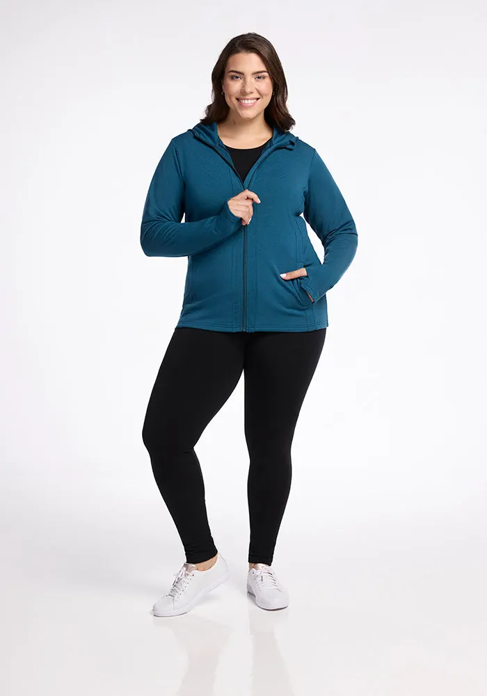 Zoey Zip Up Hoodie - Real Teal