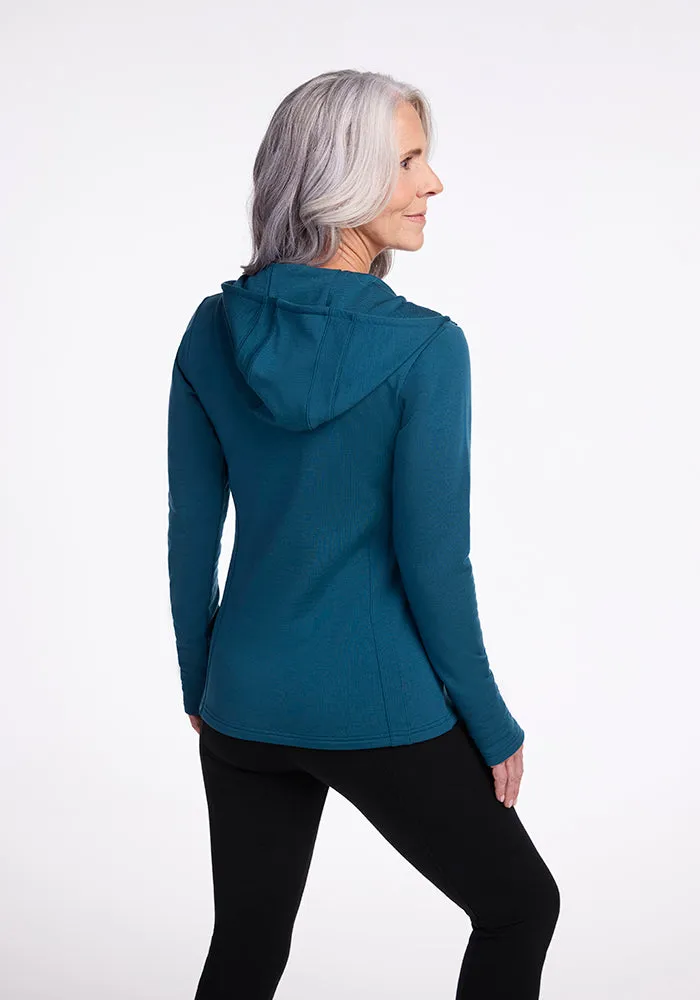 Zoey Zip Up Hoodie - Real Teal