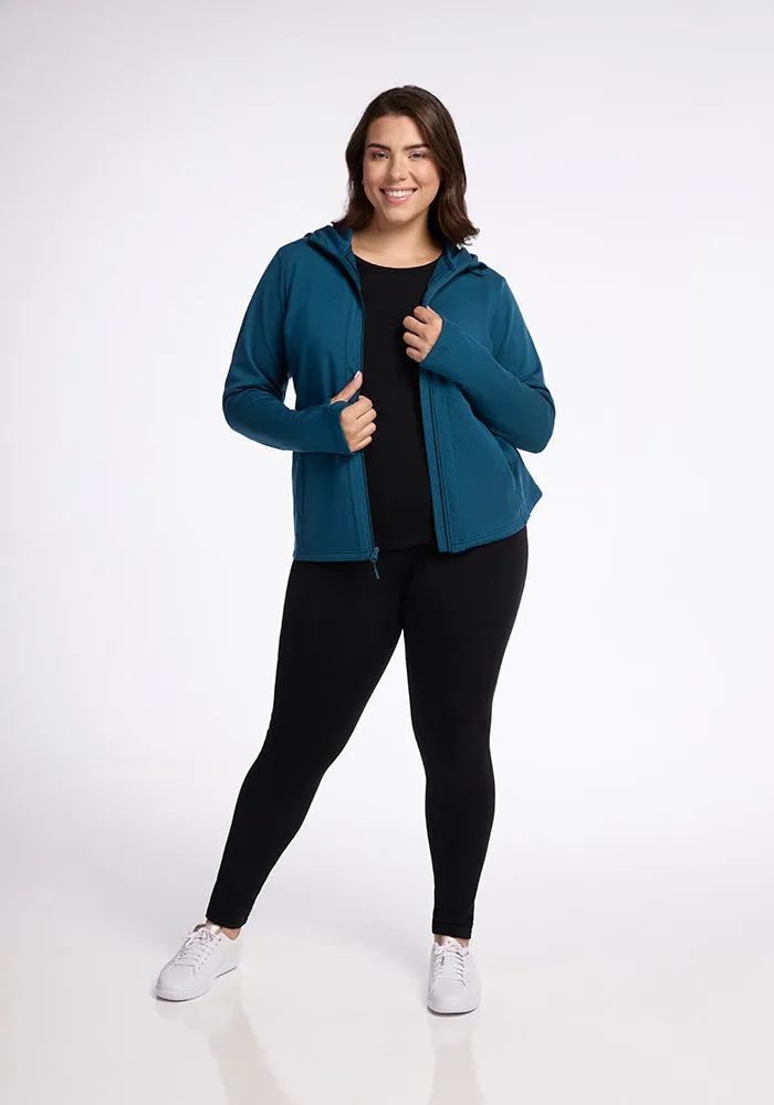 Zoey Zip Up Hoodie - Real Teal
