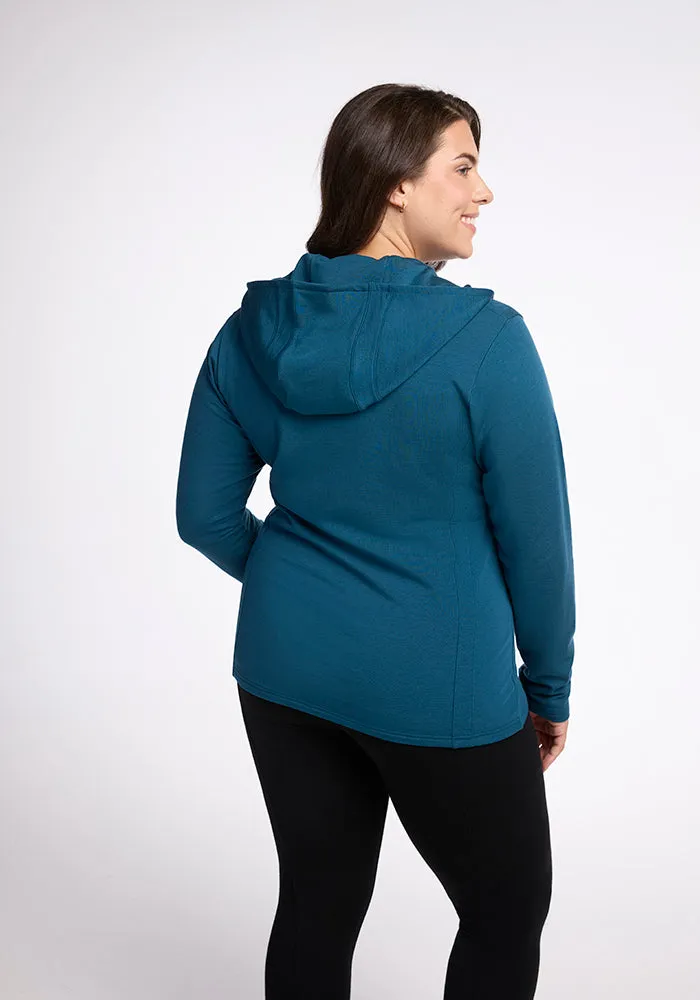 Zoey Zip Up Hoodie - Real Teal