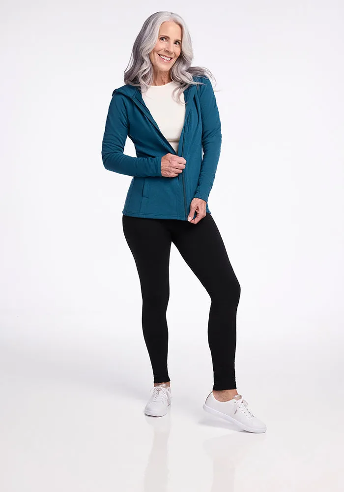 Zoey Zip Up Hoodie - Real Teal